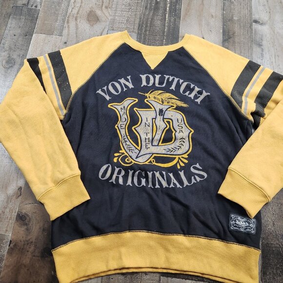 Mens Von Dutch Originals size XL Cotton Crewneck Pullover Sweatshirt - Picture 2 of 8